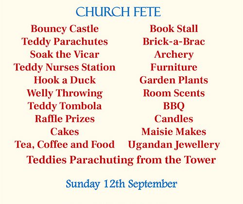 ST MARY’S PATRONAL FESTIVAL AND CHURCH FETE FUN DAY!